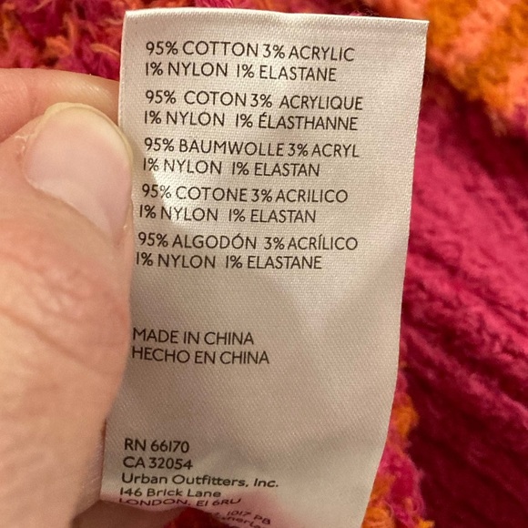 By Anthropologie Embroidered Cardigan Sweater Pink Combo Small - Picture 14 of 16